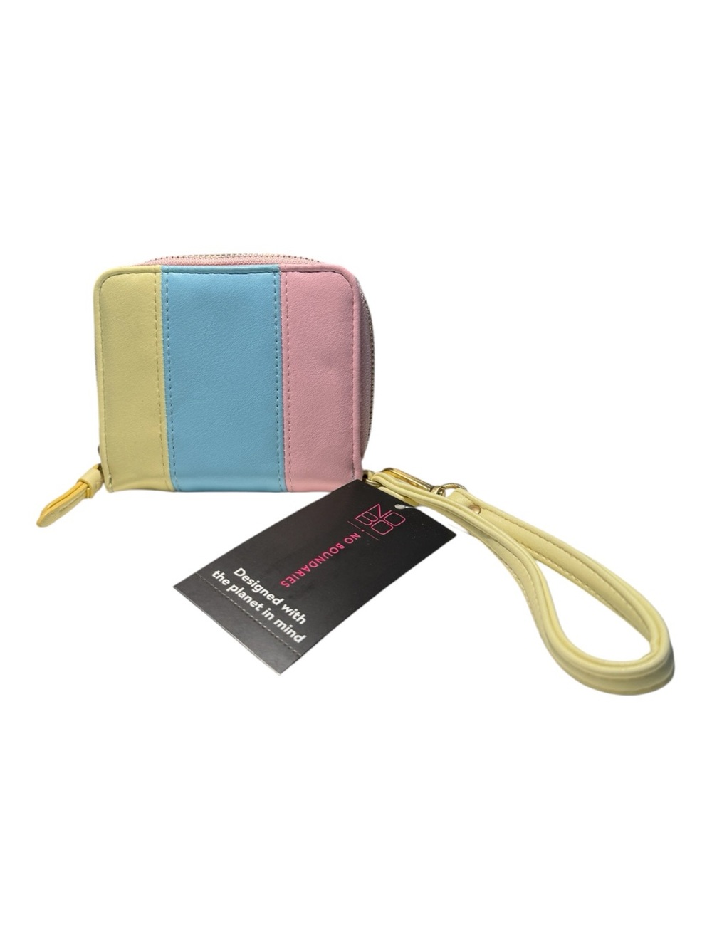 No Boundaries Camila Zip Around Wallet Pastel Colorblock NWT